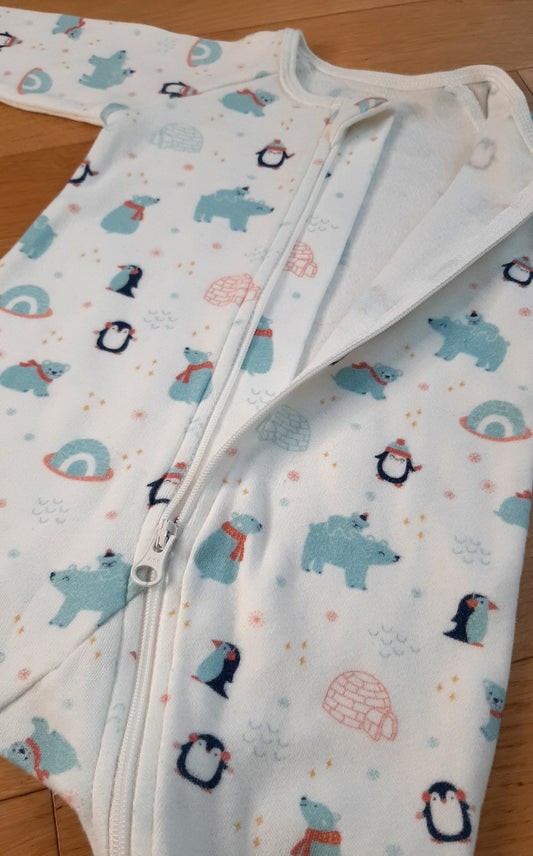 Pyjama bébé zippé - Pin-pin-pingouins