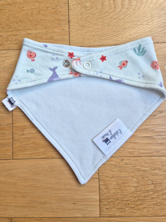 BAVOIR BANDANA BÉBÉ EN COTON BIO MER