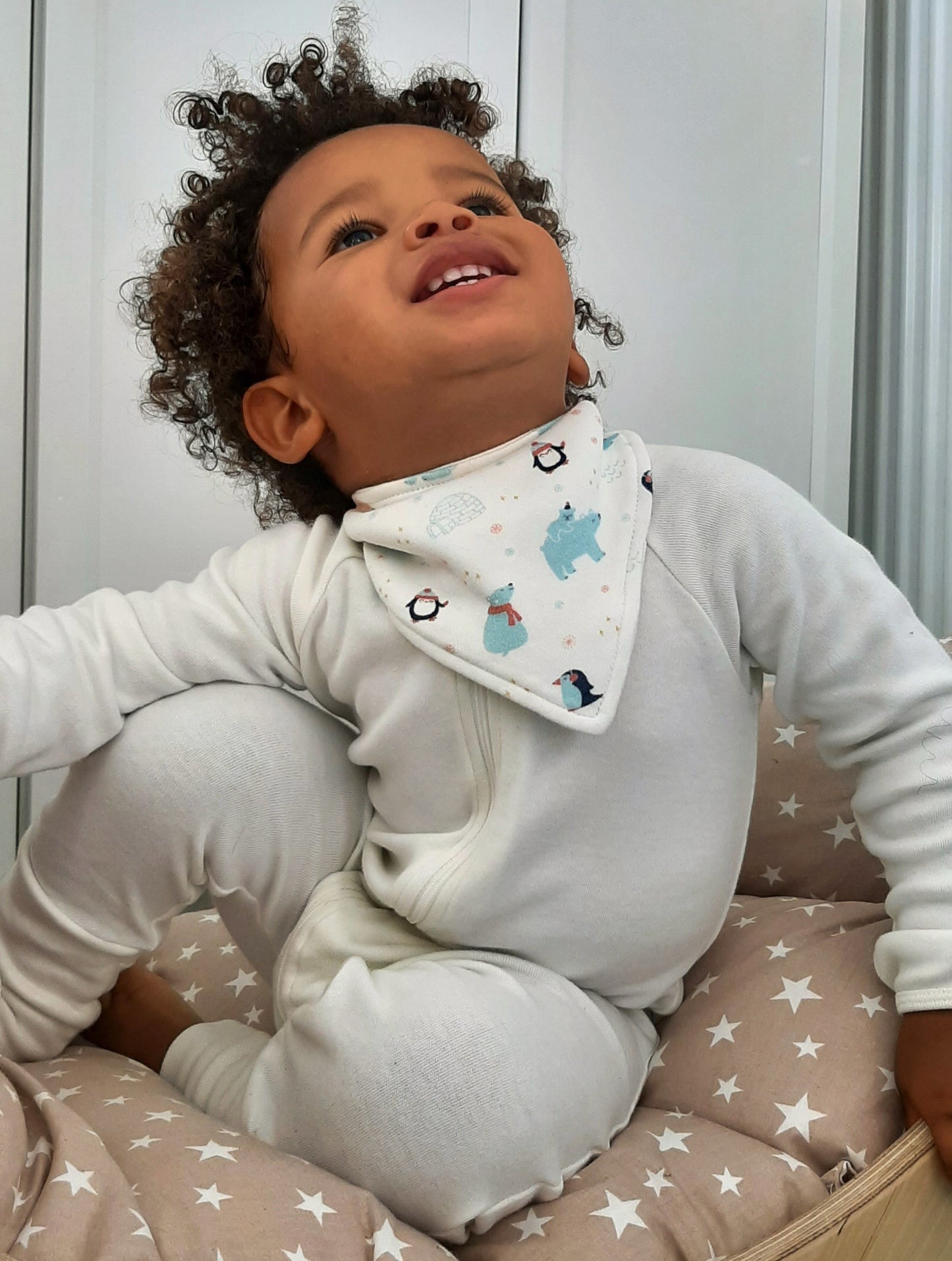 BAVOIR BANDANA BÉBÉ EN COTON BIO POLAIRE