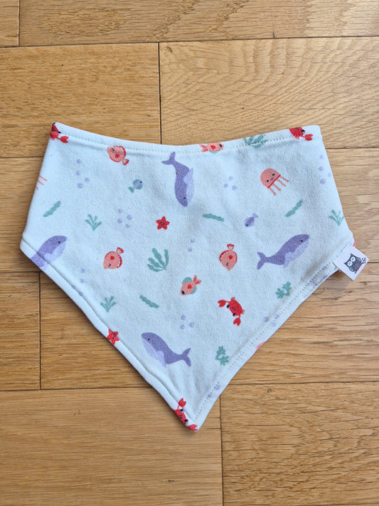 BAVOIR BANDANA BÉBÉ EN COTON BIO MER